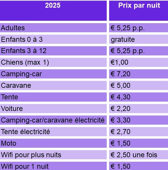 prijslijst normaal fr 2025