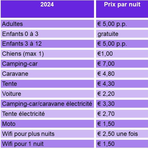 prijslijst normaal fr 2024